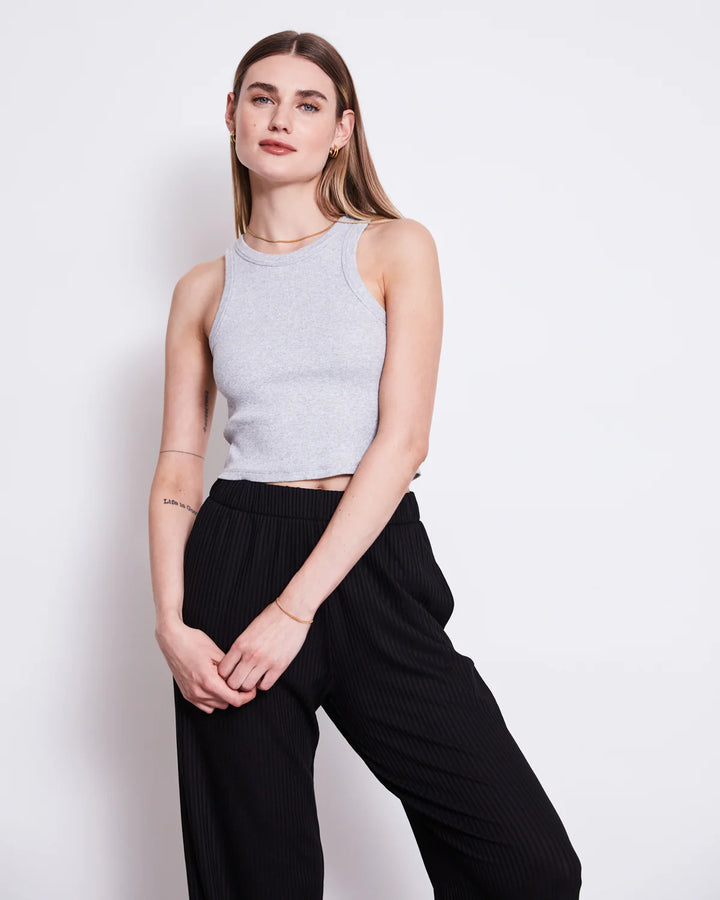 LYOCELL Rib PANTS SMILLA BLACK