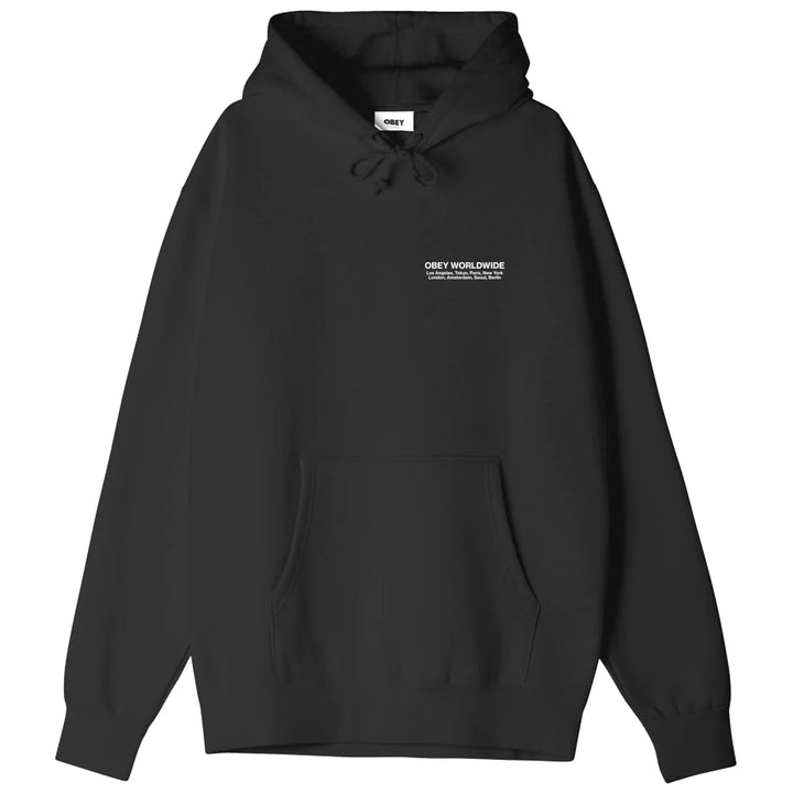 WORLDWIDE CITIES PREMIUM PULLOVER HOOD -Black