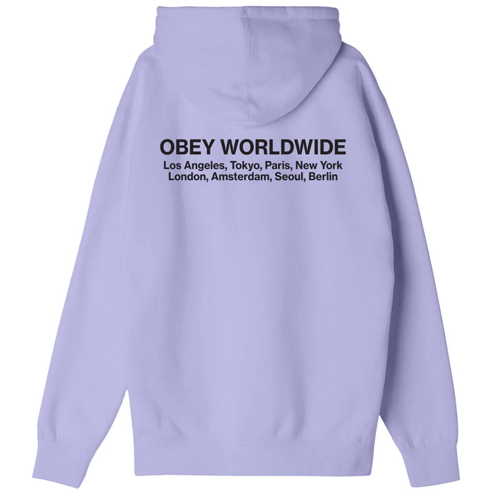 WORLDWIDE CITIES PREMIUM PULLOVER HOOD -Digital Lavender
