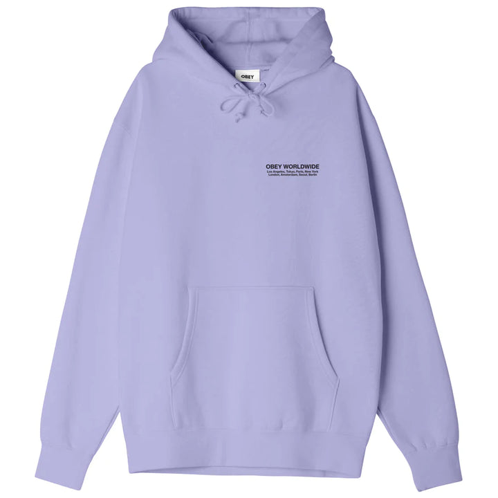 WORLDWIDE CITIES PREMIUM PULLOVER HOOD -Digital Lavender