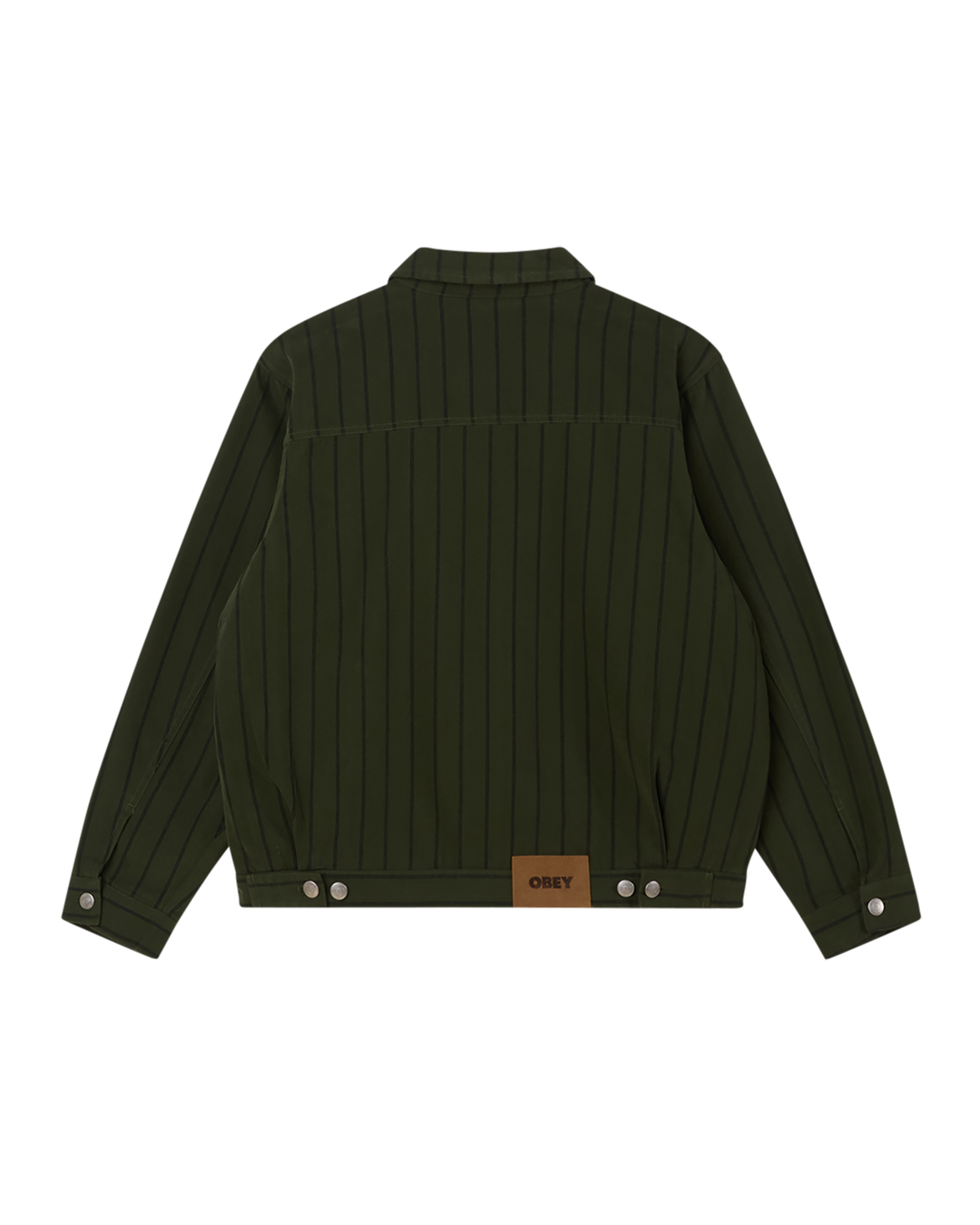 OBEY STRIPE ZIP UP JACKET-  DUFFLE BAG MULTI