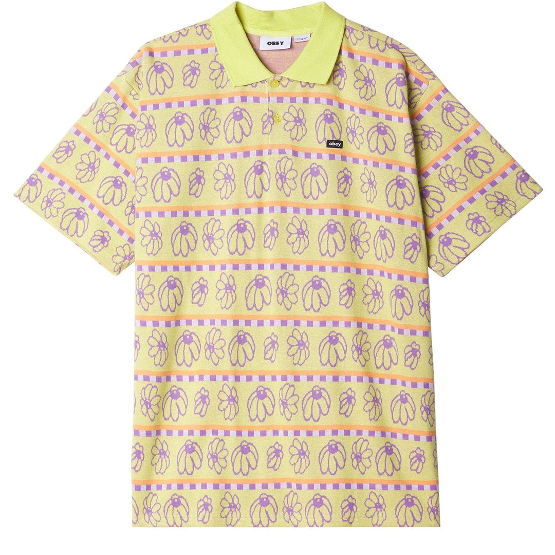 EXPAND JACQUARD POLO SS CELERY JUICE MULTI