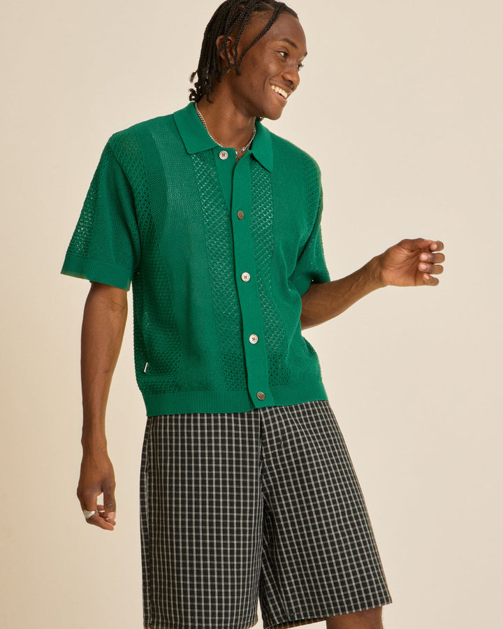 EVAN SWEATER SHIRT - FORREST GREEN