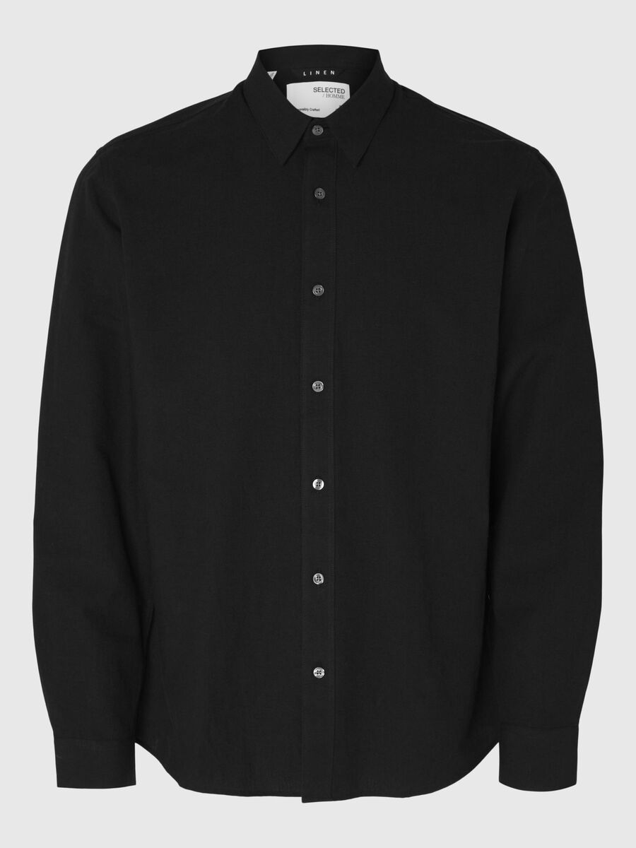 LINEN SHIRT - black