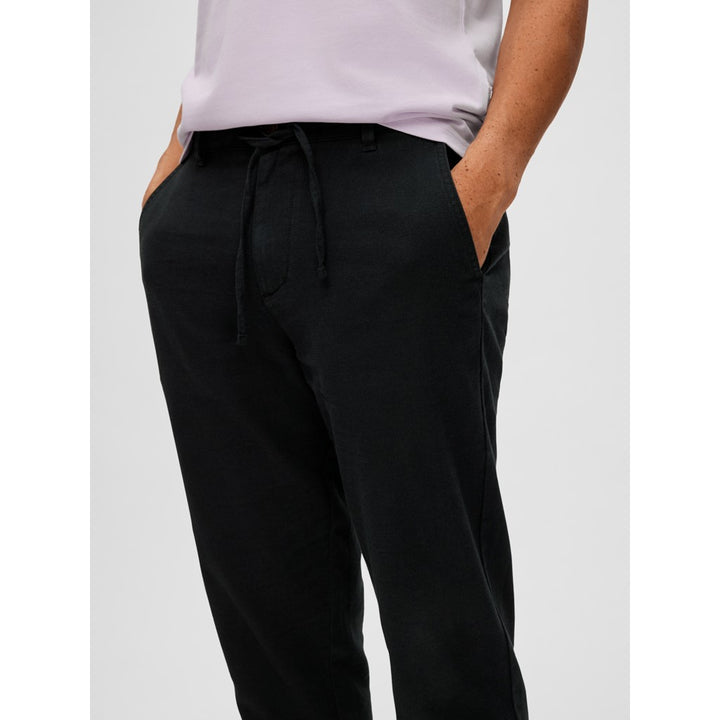 SLIMTAPE BRODY LINEN PANT - black