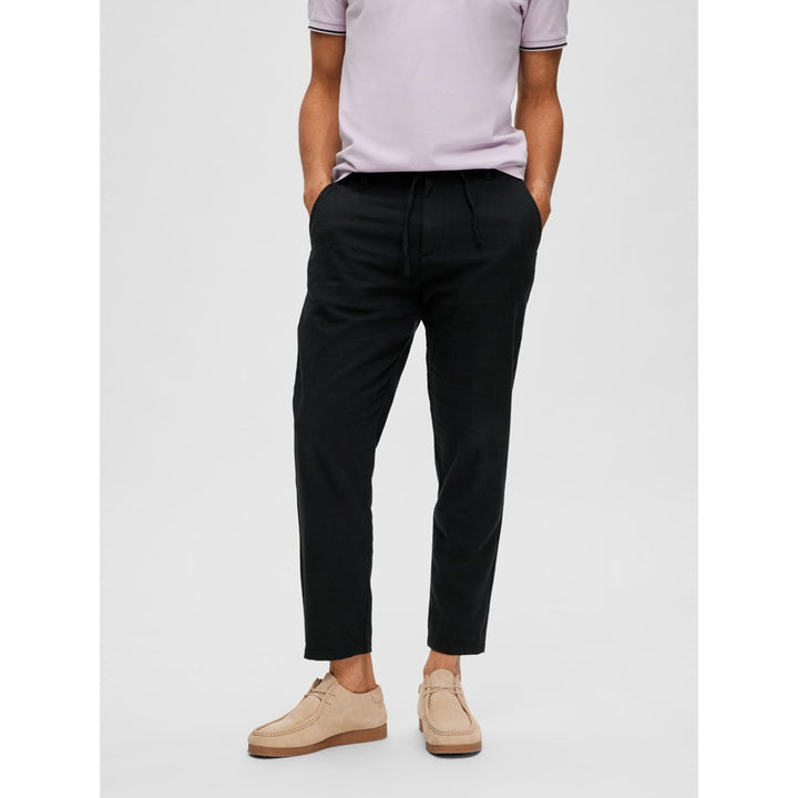 SLIMTAPE BRODY LINEN PANT - black