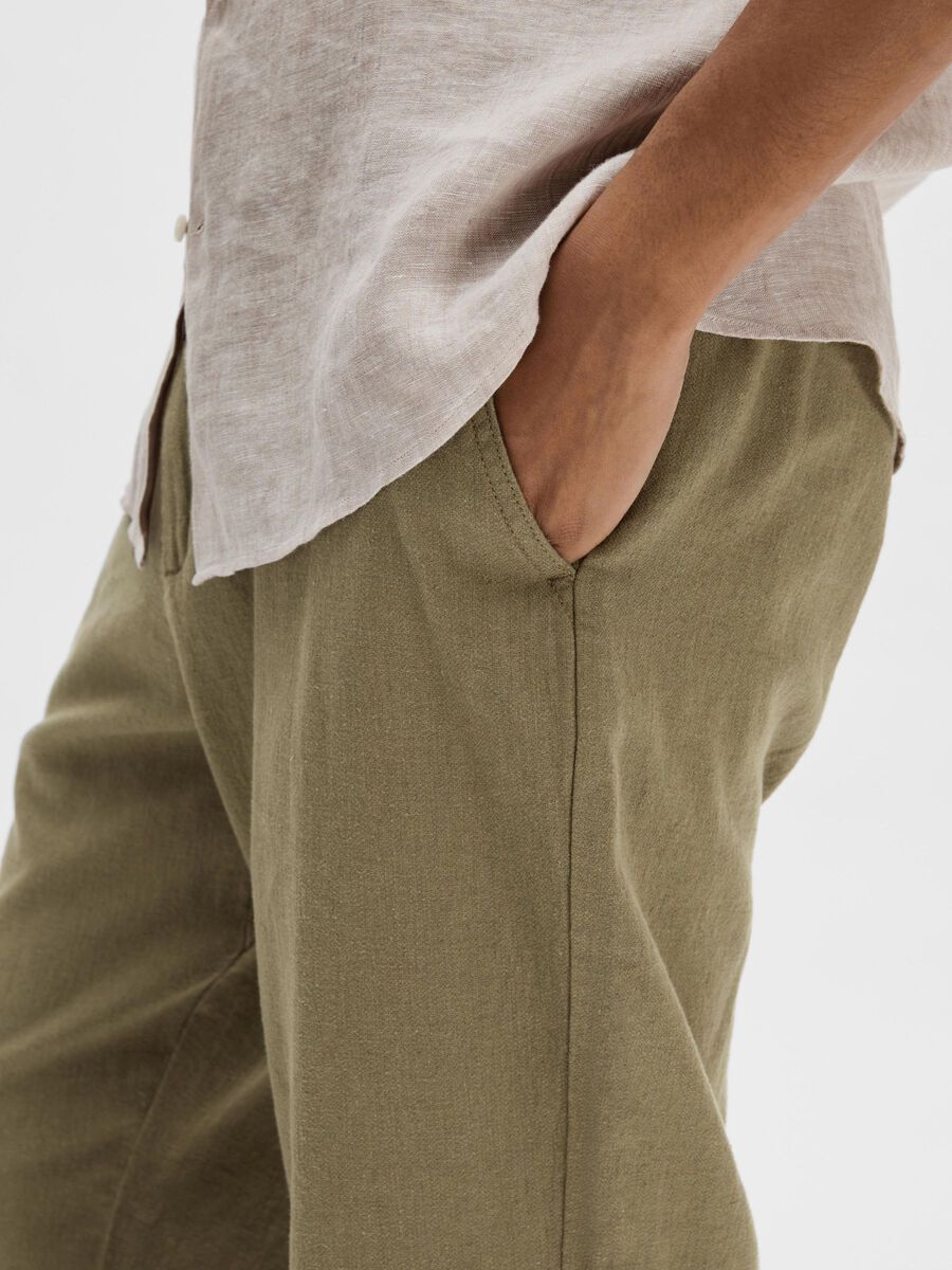 BRODY LINEN PANT - Burnt Olive