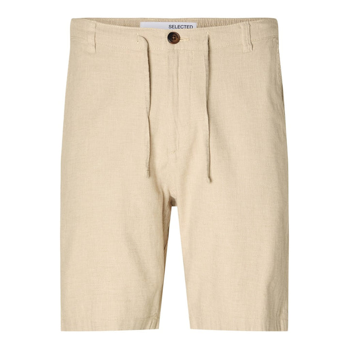 REGULAR-BRODY LINEN SHORTS - incence