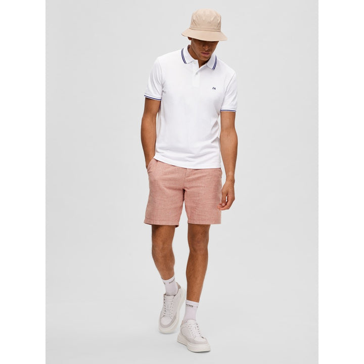 REGULAR-BRODY LINEN SHORTS - baked clay