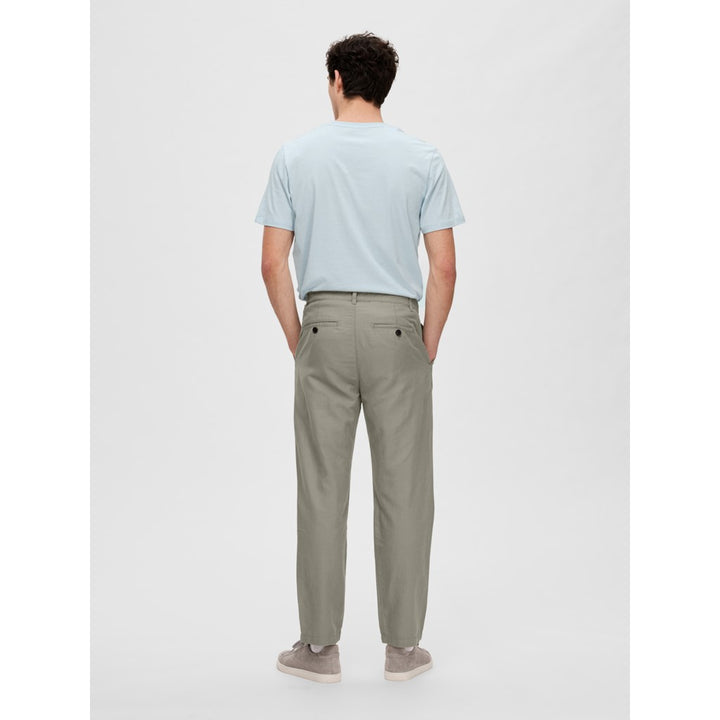 RELAXED JONES 180 CROP LINEN PANT - Vetiver