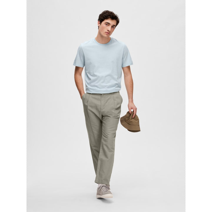RELAXED JONES 180 CROP LINEN PANT - Vetiver