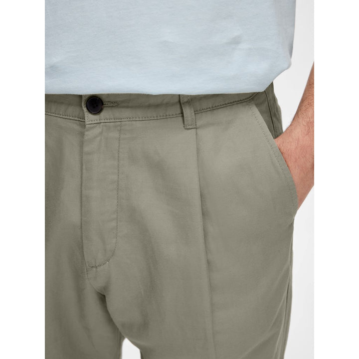 RELAXED JONES 180 CROP LINEN PANT - Vetiver