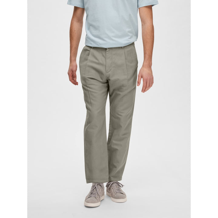 RELAXED JONES 180 CROP LINEN PANT - Vetiver