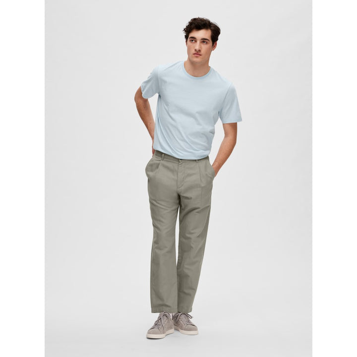 RELAXED JONES 180 CROP LINEN PANT - Vetiver