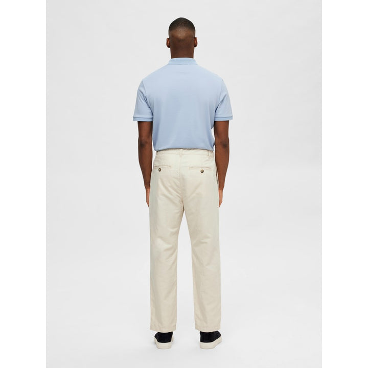 RELAXED JONES 180 CROP LINEN PANT - Oatmeal