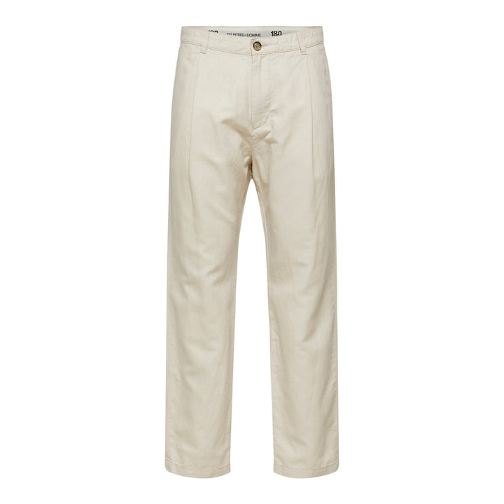 RELAXED JONES 180 CROP LINEN PANT - Oatmeal
