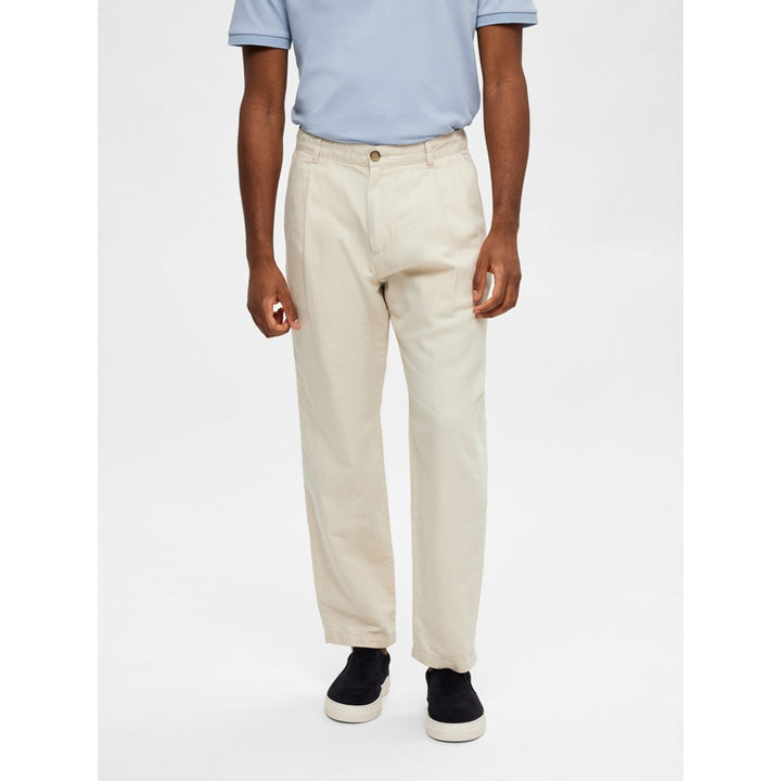 RELAXED JONES 180 CROP LINEN PANT - Oatmeal