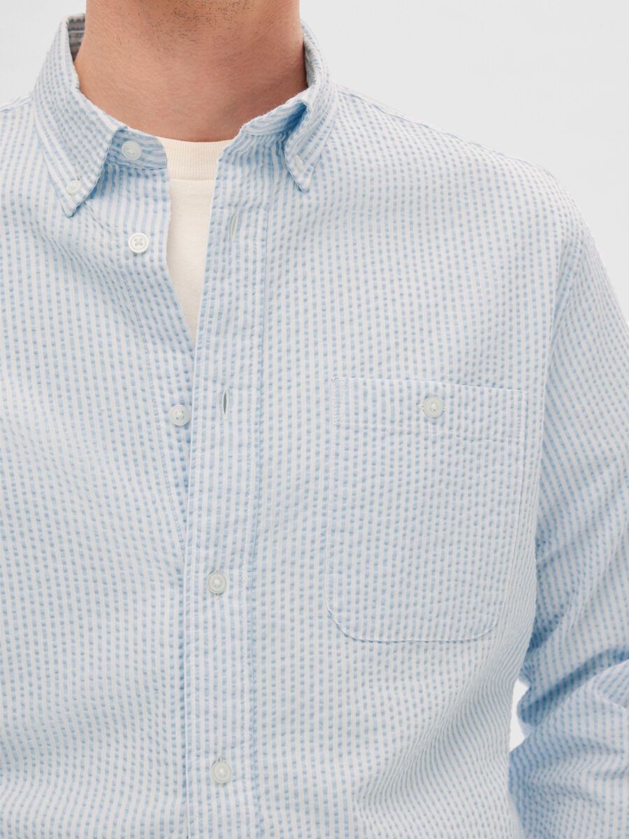 REG-REIL SHIRT LS SEERSUCKER - cashmere blue