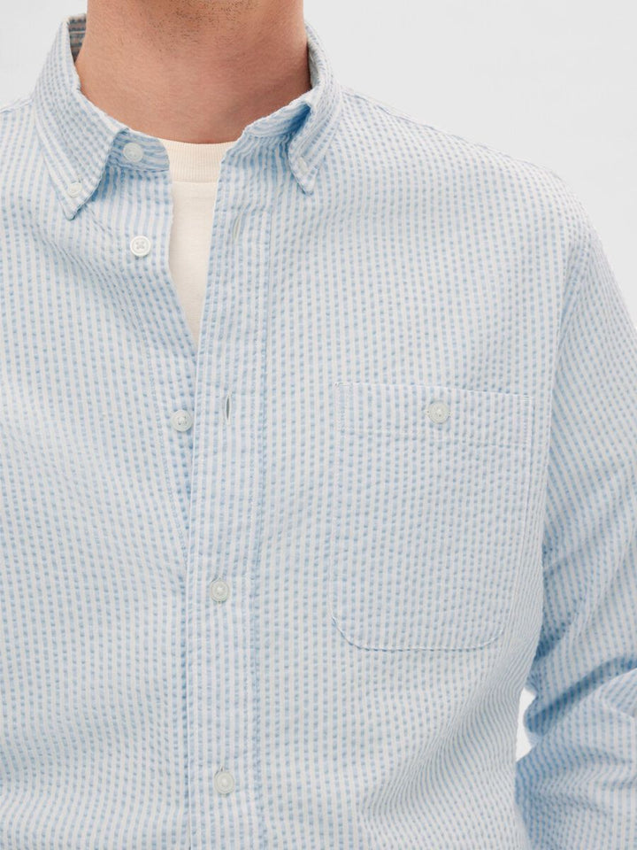 REG-REIL SHIRT LS SEERSUCKER - cashmere blue