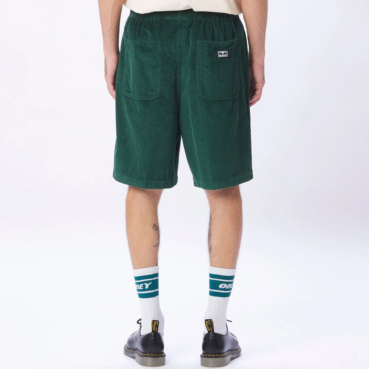 Easy relaxed Cord Short - green