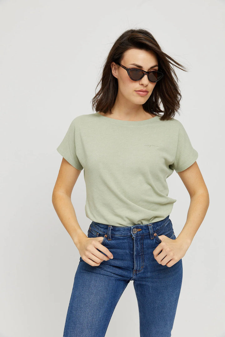 T-Shirt "Derry" - milky green