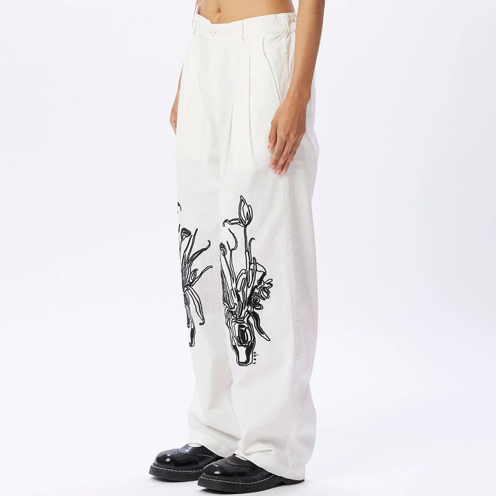 ADELINA PLEATED PANT UNBLEACHED MULTI