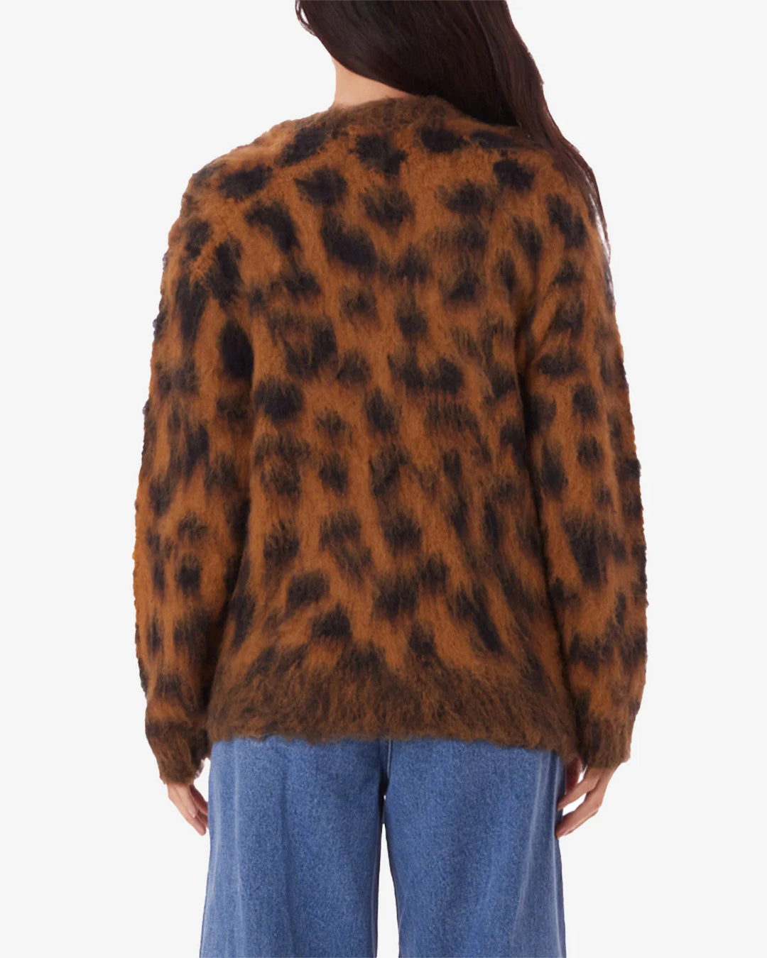 DOTTIE CREW SWEATER BONE BROWN MULTI