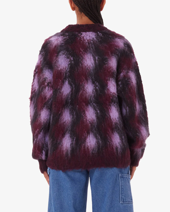 AMOEBA CARDIGAN BERRY MULTI