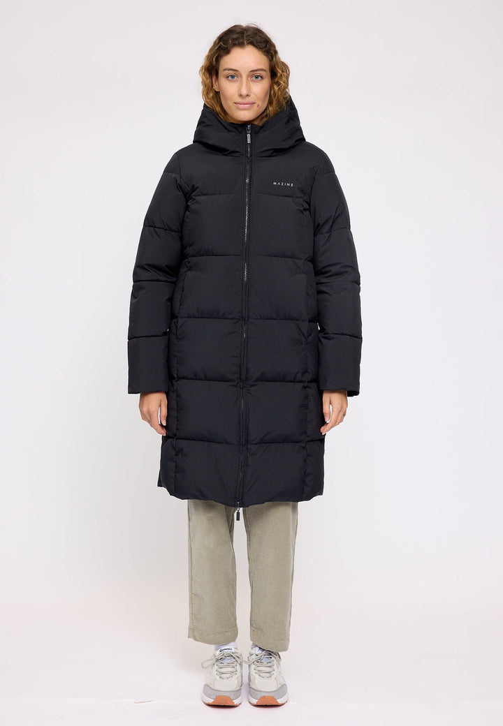 Basic Puffer Coat -  black
