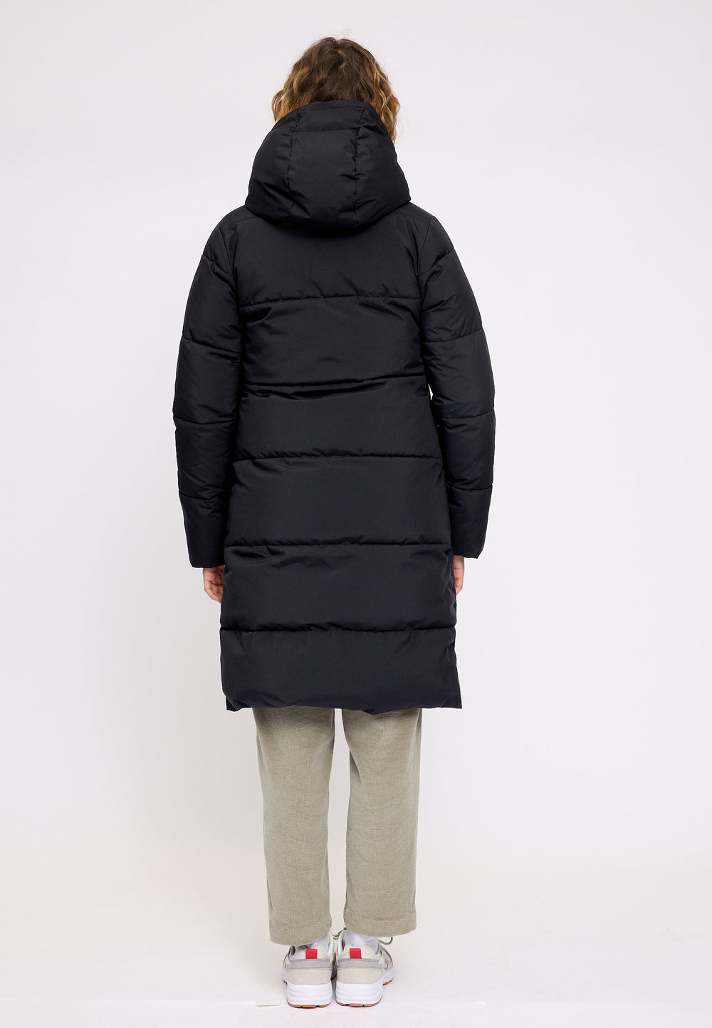 Basic Puffer Coat -  black