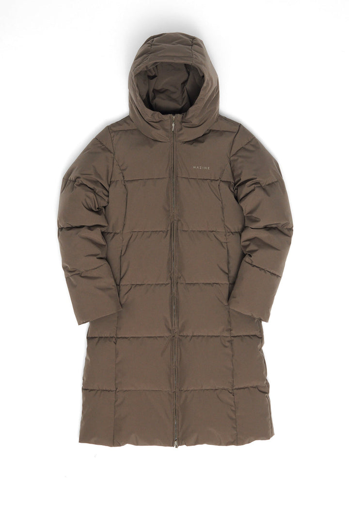 Basic Puffer Coat -  olive brown