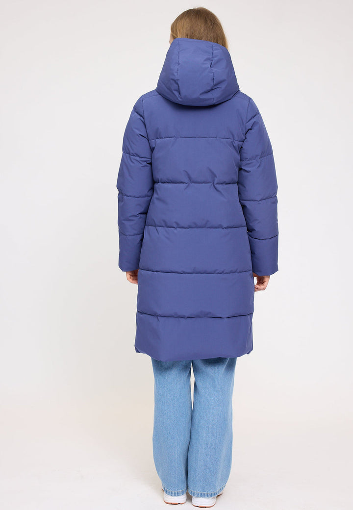 Basic Puffer Coat -  violet blue