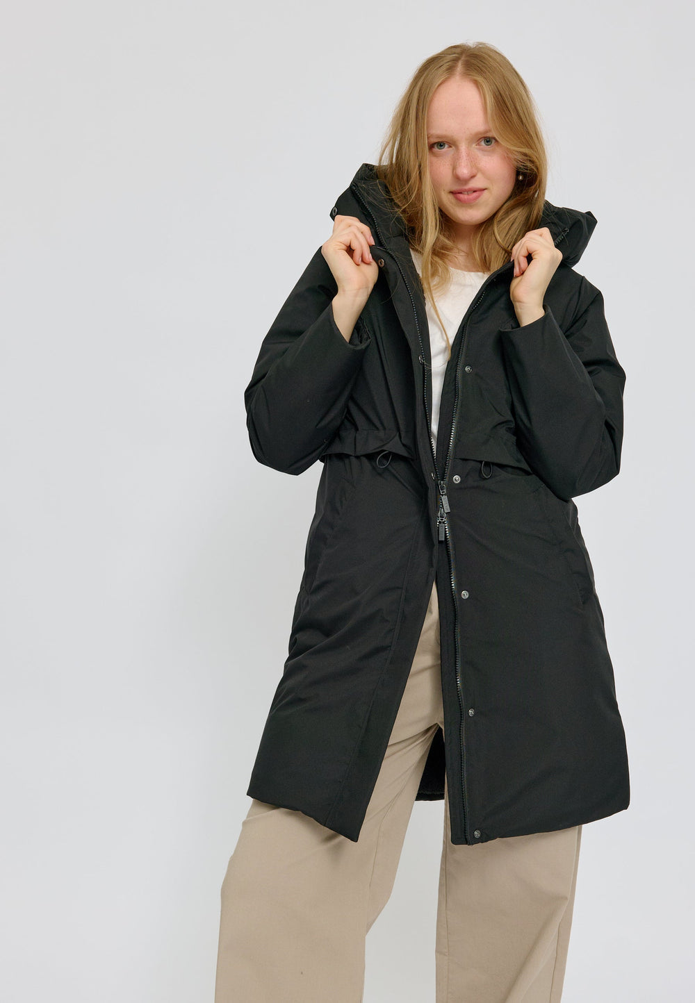 Basic Padded Parka - black