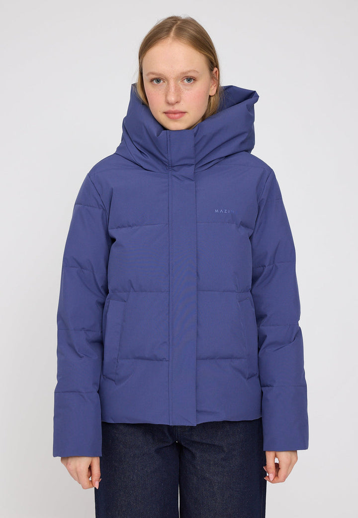 Basic Puffer Jacket - violet blue