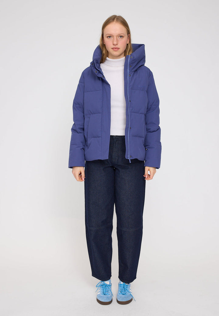Basic Puffer Jacket - violet blue