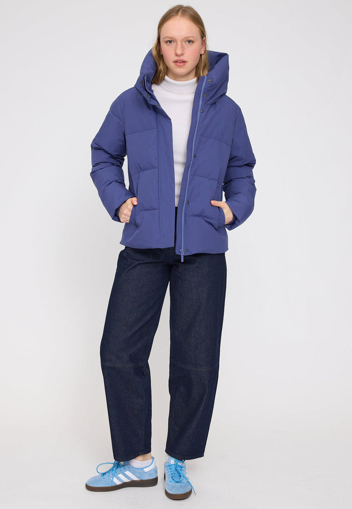 Basic Puffer Jacket - violet blue