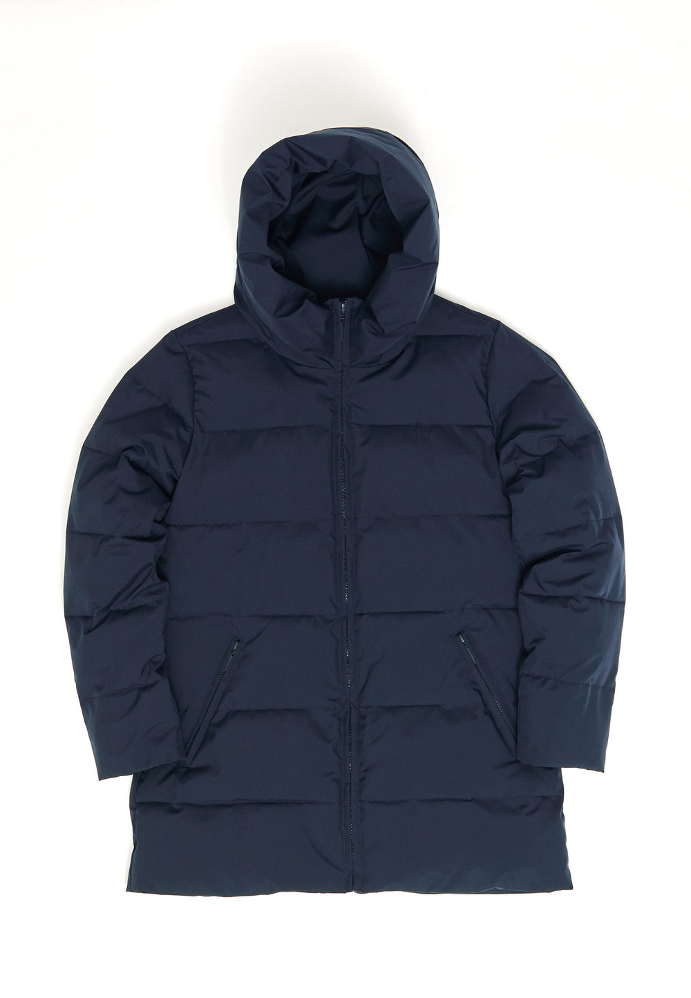 Basic Mid Length Puffer Jacket - dark navy