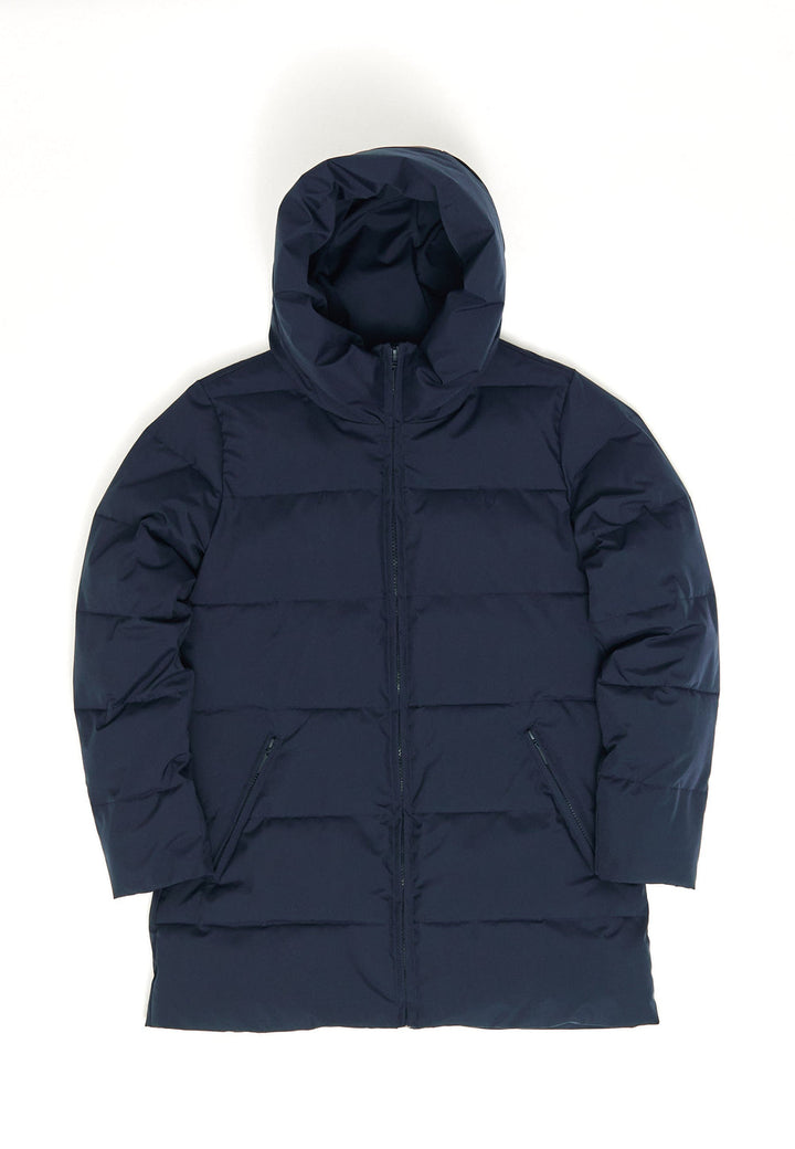 Basic Mid Length Puffer Jacket - dark navy