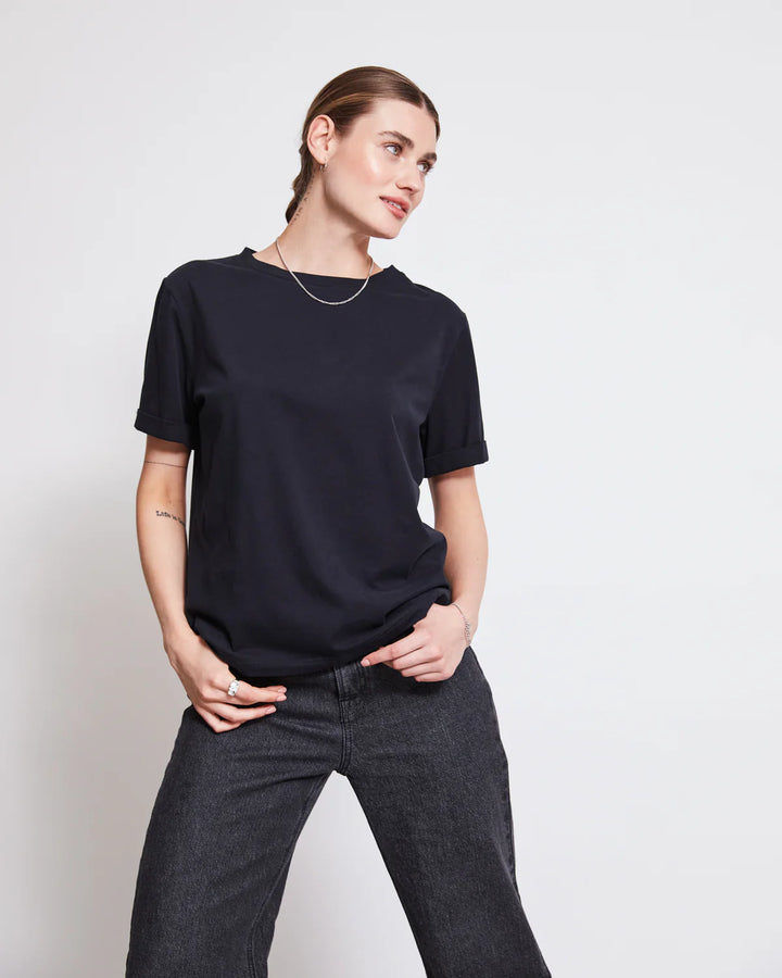 BRUSHED T-SHIRT BOY BLACK