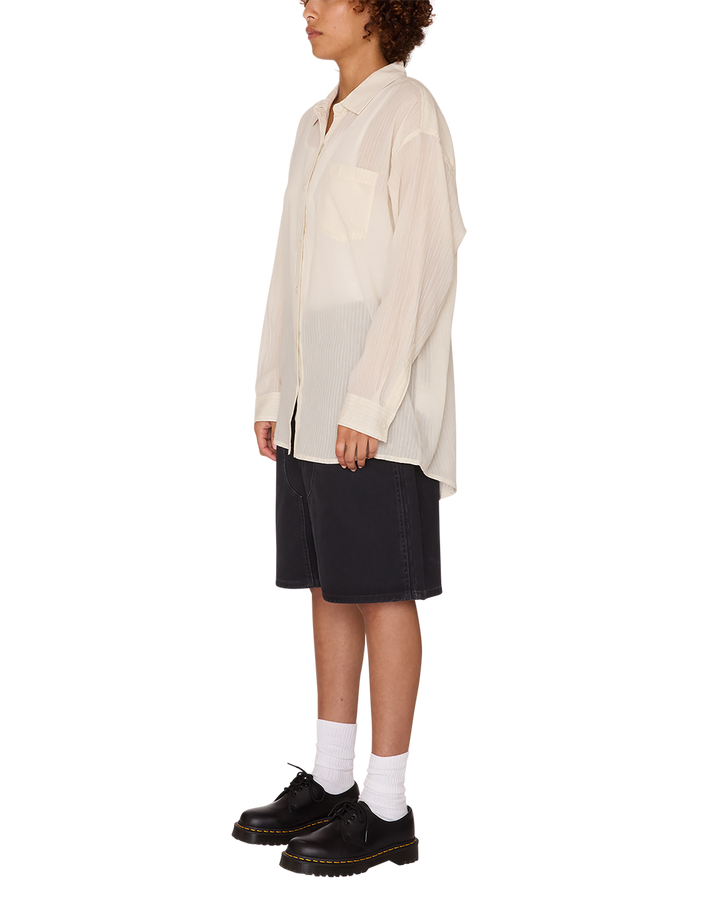 BLYTHE SHEER STRIPE SHIRT AZURINE MULTI