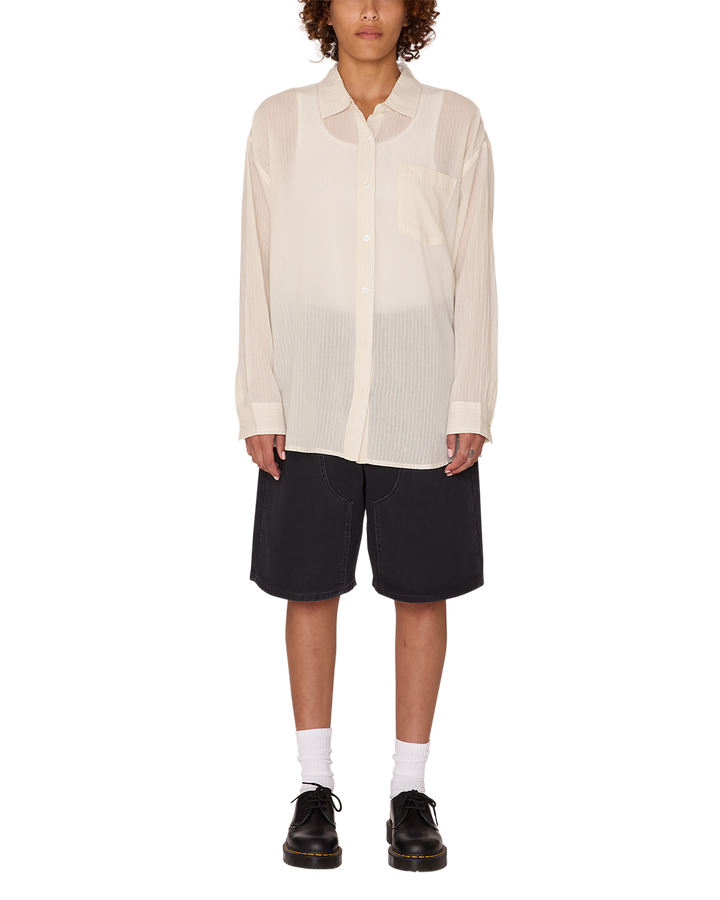 BLYTHE SHEER STRIPE SHIRT AZURINE MULTI