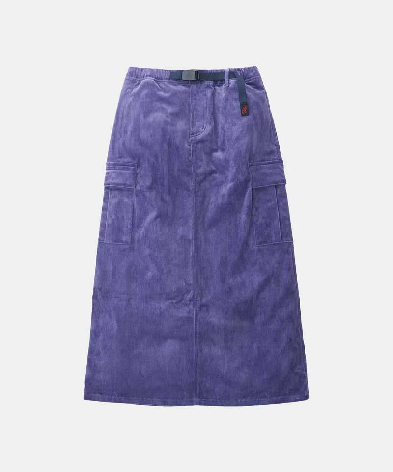 Coduroy Gramicci  Long Cargo Skirt - purple