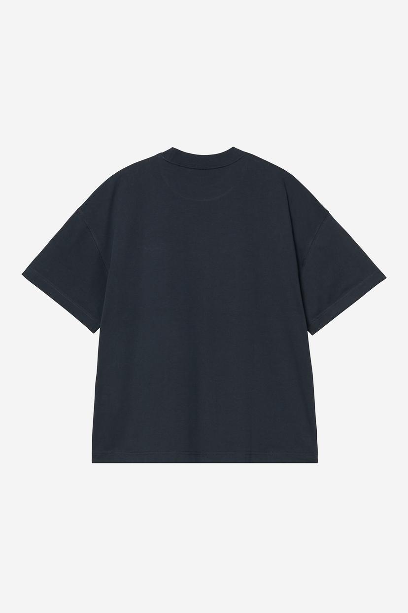 S/S Signature Script T-Shirt - Deep Night / Glassy Pink