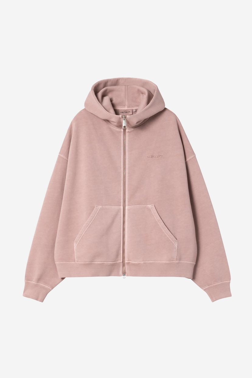 W' Hooded Benton Jacket - Glassy Pink garment dyed
