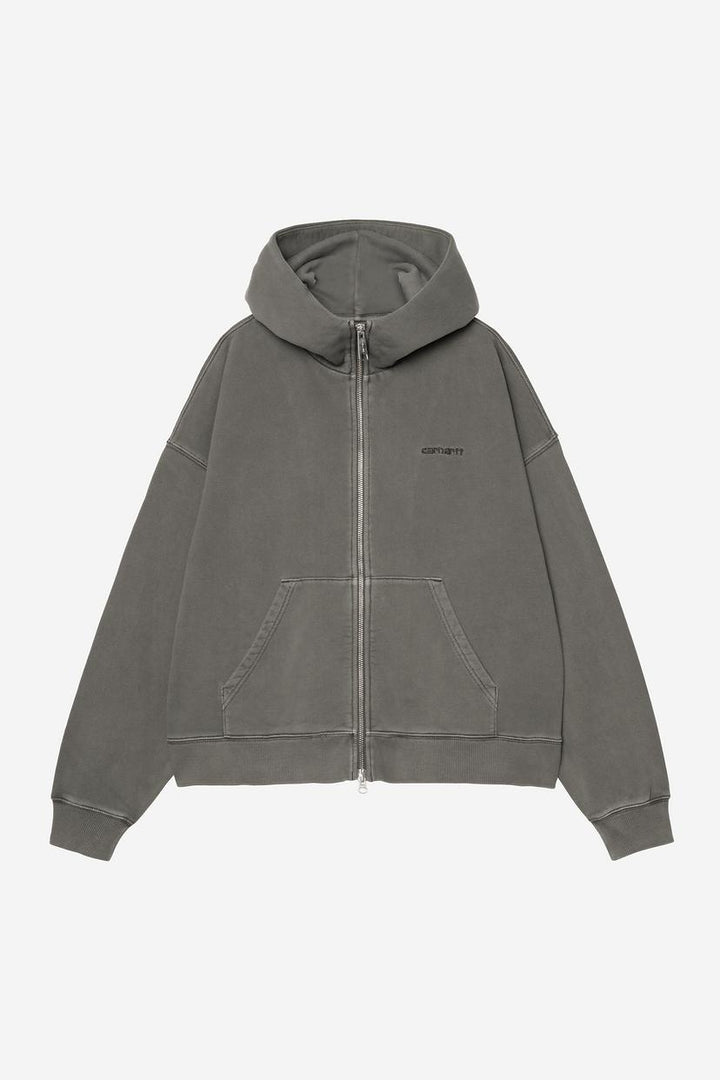 W' Hooded Benton Jacket Graphite garment dyed