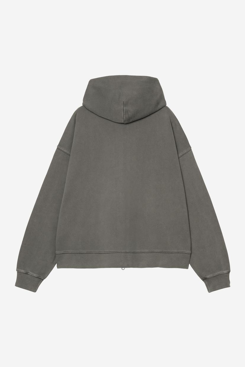 W' Hooded Benton Jacket Graphite garment dyed