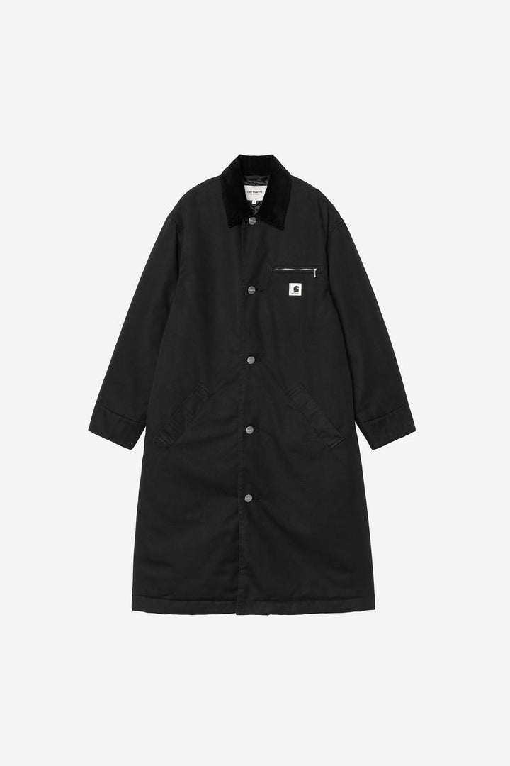 W' Webster Coat Black / Black stone washed