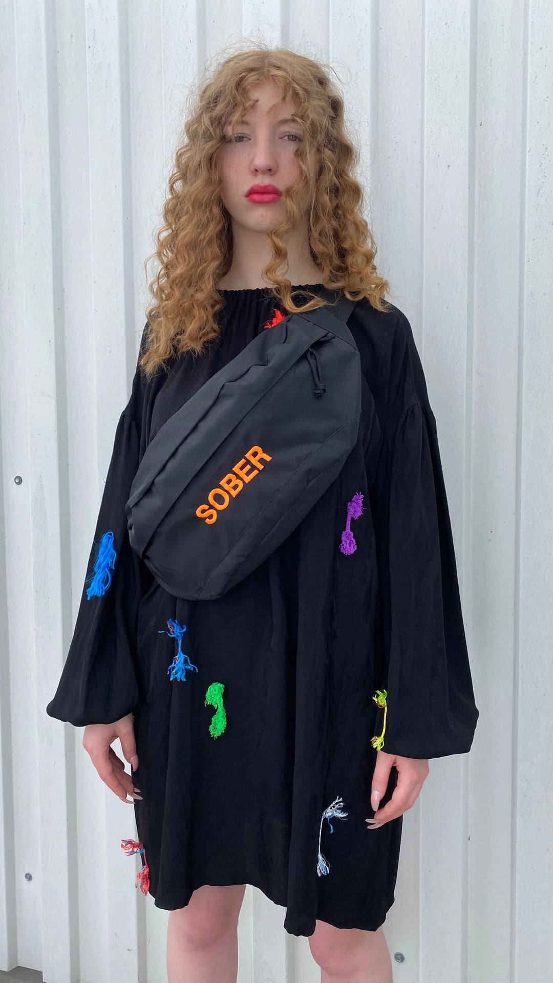 Bum Bag "Sober" - black/orange