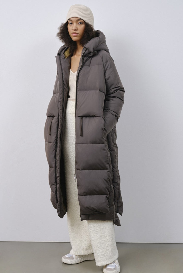 Lourdes Puffer Coat - black olive