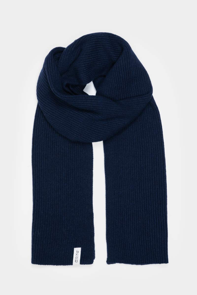 Cashmere Scarf Federico - blue mora